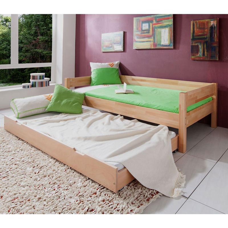 babyonlineshop Relita NIK Einzelbett Buche massiv Natur 90 x 200 cm Black Friday