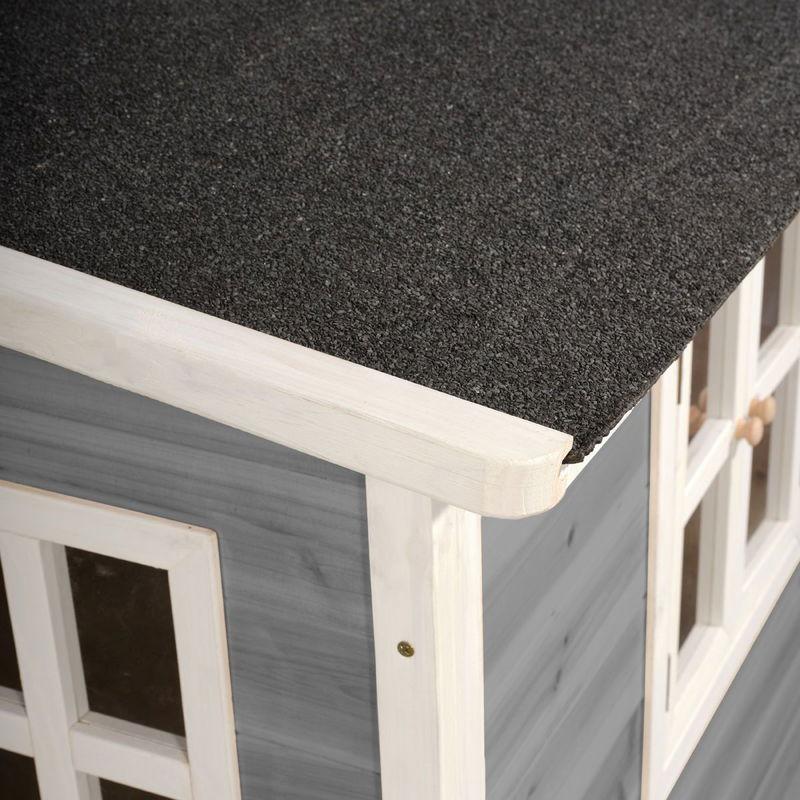 babyonlineshop EXIT Loft 150 Holzspielhaus - grau klares Design - mit Anbau Weihnachtsangebot