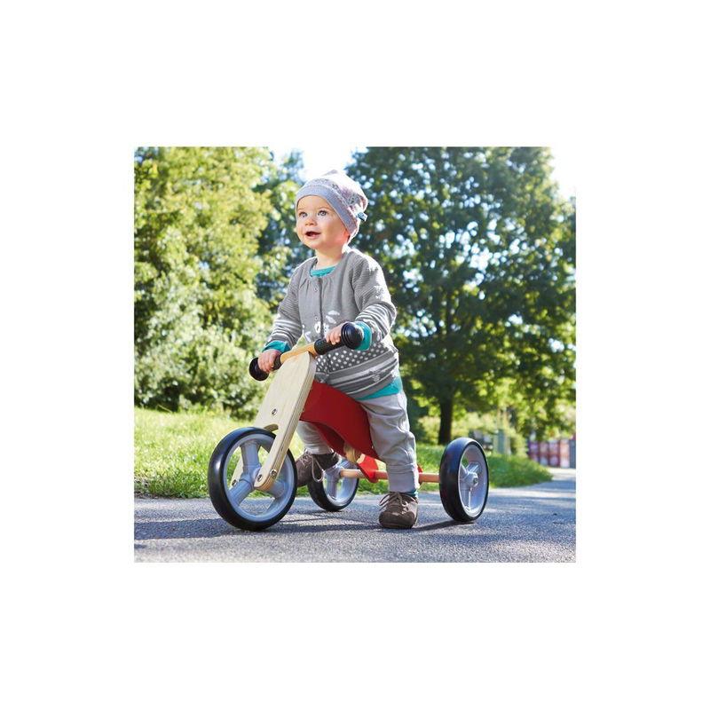babyonlineshop Pinolino Mini-Laufdreirad Charlie rot/natur Birke massiv klar und rot lackiert - zum Toppreis Neueste Mode