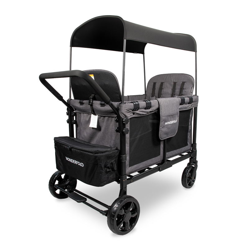 babyonlineshop WonderFold W4 Original Bollerwagen - Charcoal Grey Kauf eins, bekomm eins gratis