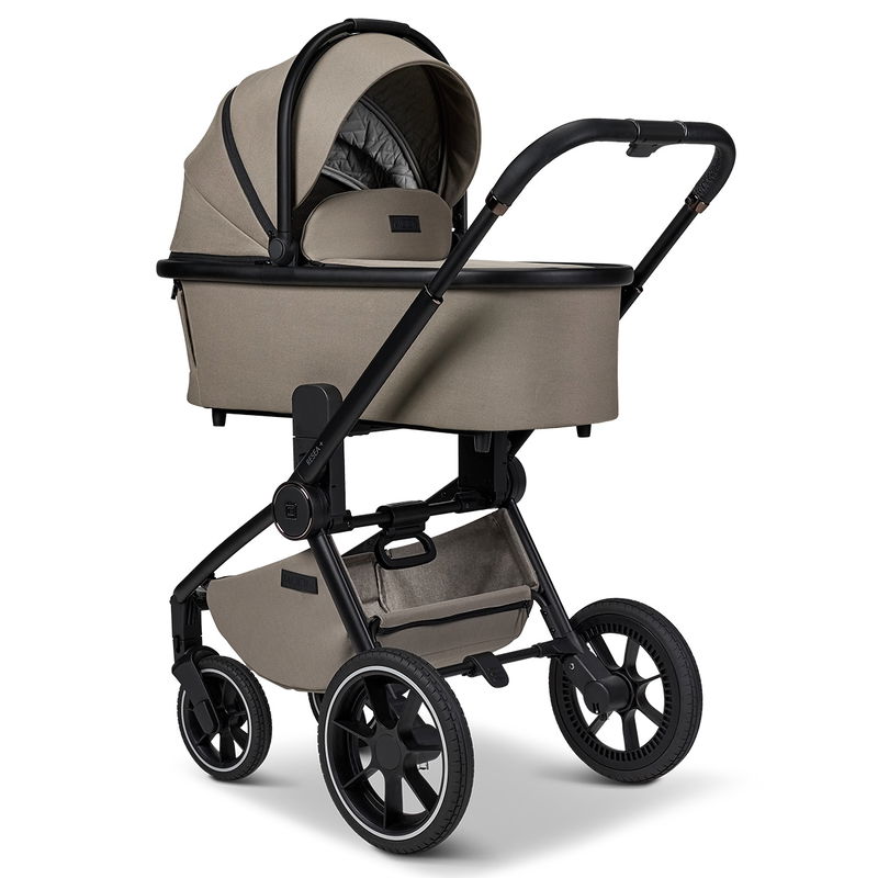 babyonlineshop Moon Resea Plus Kinderwagen Set mit Adapter und Cosmo Babyschale - mud Letzter Tag