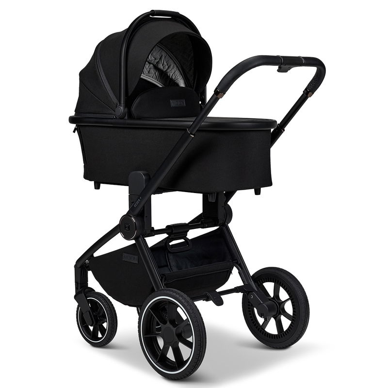 babyonlineshop Moon Resea Plus Kinderwagen Set mit Adapter und Cosmo Babyschale - onyx Zeitbegrenzte Promotion