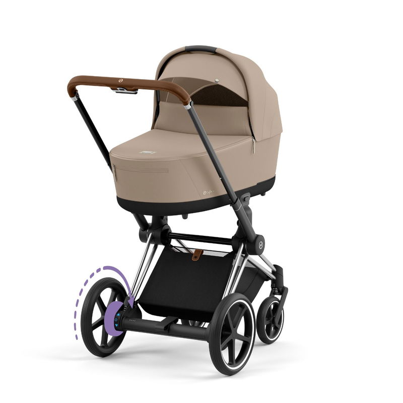 babyonlineshop CYBEX e-PRIAM Kinderwagen Cozy Beige Bundle New Generation inkl. Zubehörartikel Vierteljährliche Förderung