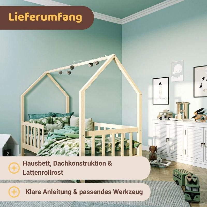 babyonlineshop Artkid Benni Hausbett Natur 90 x 200 cm Black Friday Preise