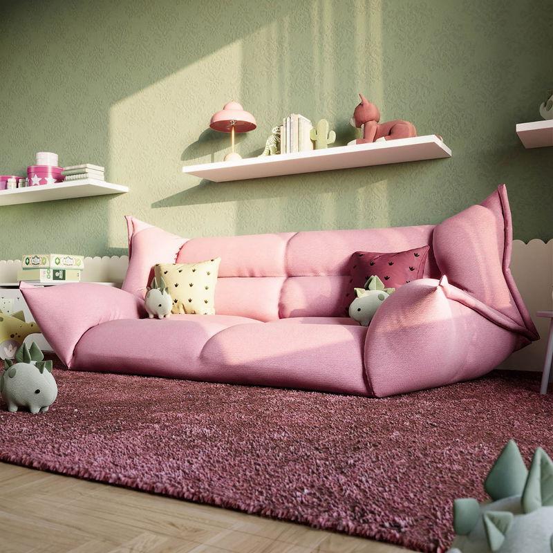 babyonlineshop Nature Kid Faltsofa rosa mehrfach verstellbar mit rutschfestem Unterboden Im Verkauf