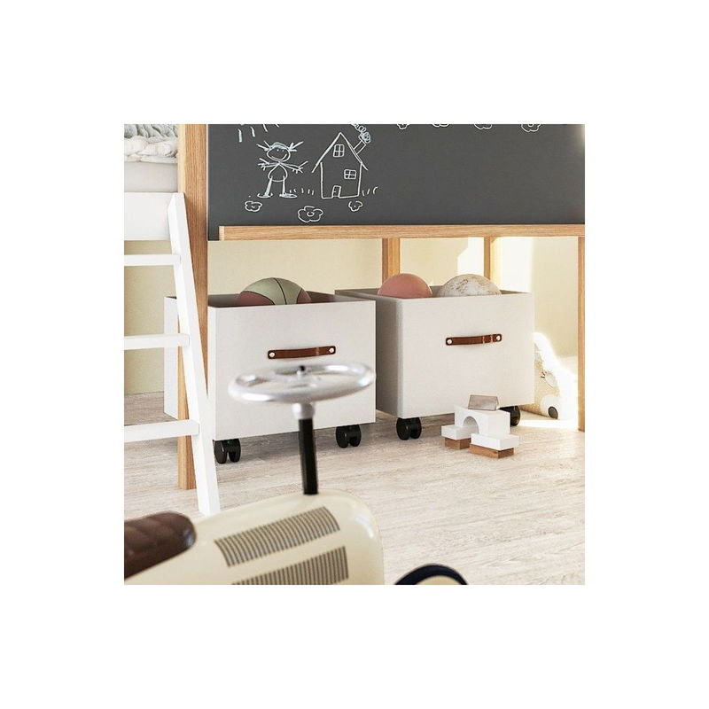 babyonlineshop Nature Kid Cory Hausbett mit Rutsche 90 x 200 weiß zollfrei