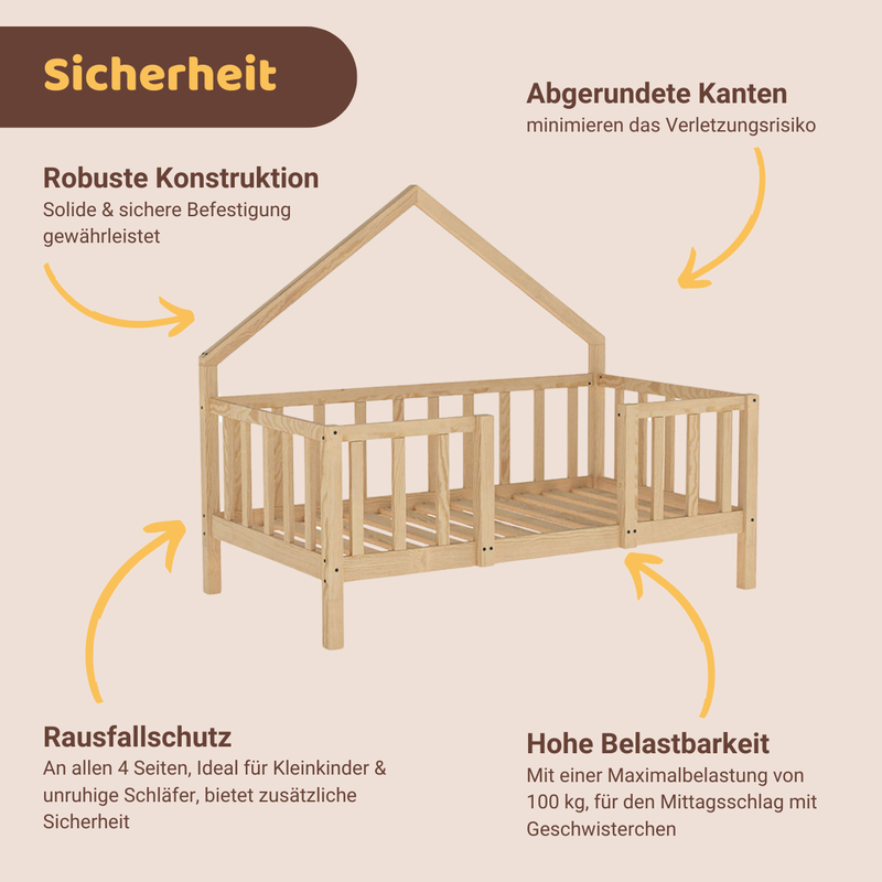 babyonlineshop Artkid William Hausbett natur 90 x 160 cm Rabatte dieses Monats