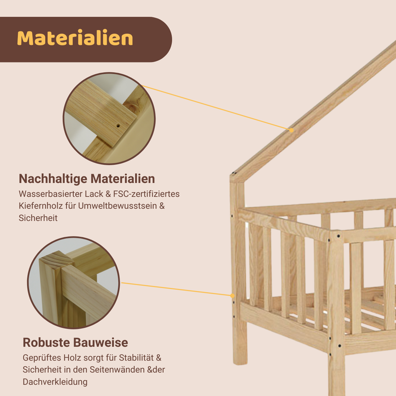 babyonlineshop Artkid William Hausbett natur 90 x 160 cm Rabatte dieses Monats