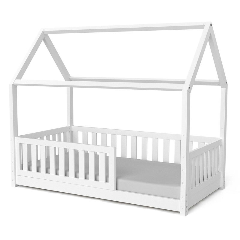 babyonlineshop Nature Kid Lilly Hausbett Kiefer weiß lackiert Liegefläche 140 x 200 cm Günstiger Verkauf