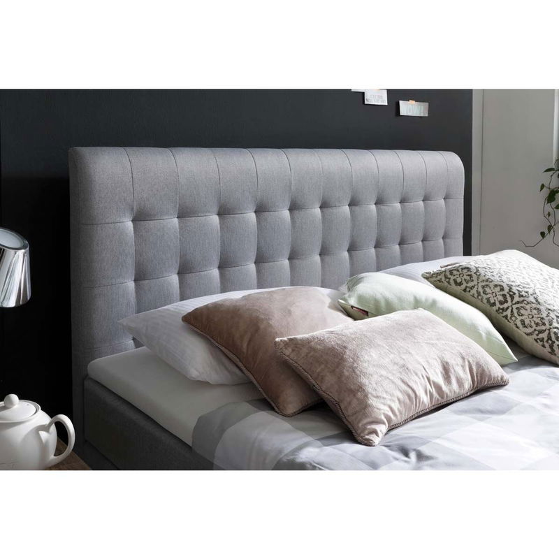 babyonlineshop Meise Möbel Massello Boxspringbett 180 x 200 cm hellgrau Stoff - inklusive Lieferung Wochenangebot