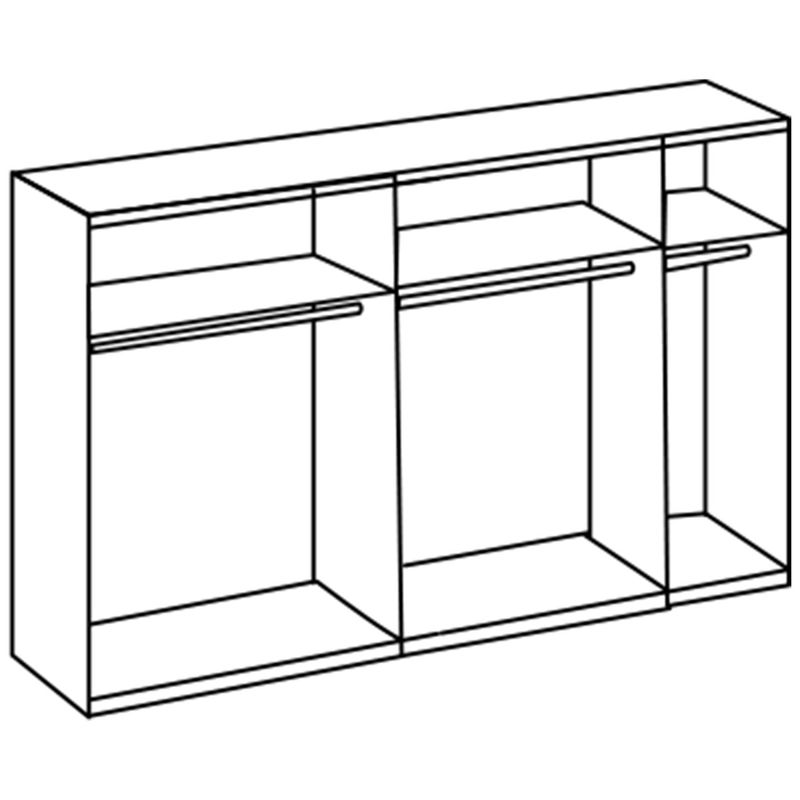 babyonlineshop Wimex Detroit Schwebetürenschrank 250 cm Plankeneiche Dekor/Raw steel Letzte 2 Tage