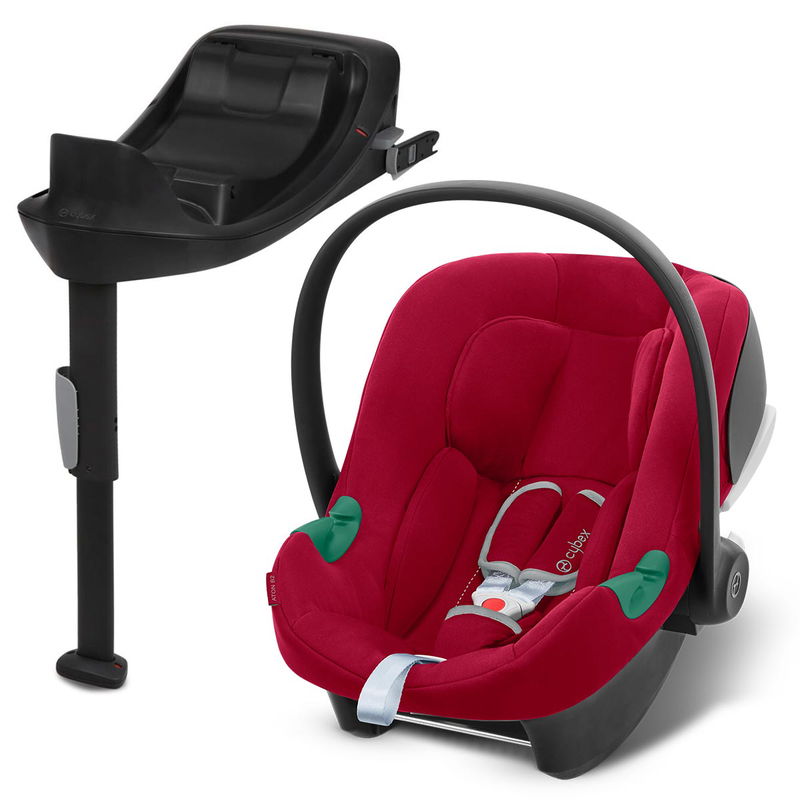 babyonlineshop CYBEX Aton B2 i-Size Babyschale Dynamic Red inklusive Base One Gruppe 0+ Blitzverkäufe