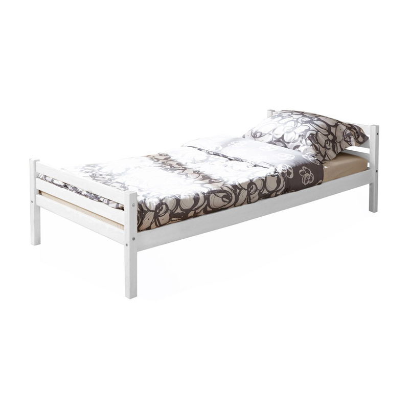 babyonlineshop Ticaa Nadine Einzelbett Kiefer weiß 90 x 200 cm Massivholz Neueste Stile