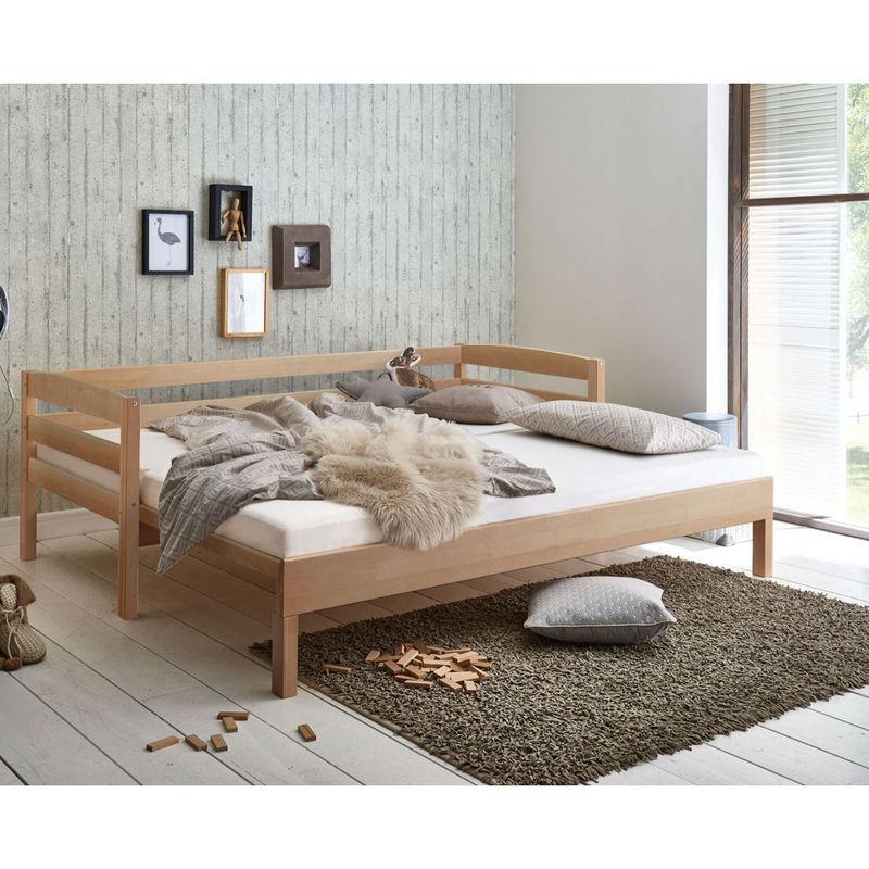 babyonlineshop Relita EMILIA Einzelbett Buche massiv Natur 90/180 x 200 cm ausziehbar Bis zu 50% Rabatt