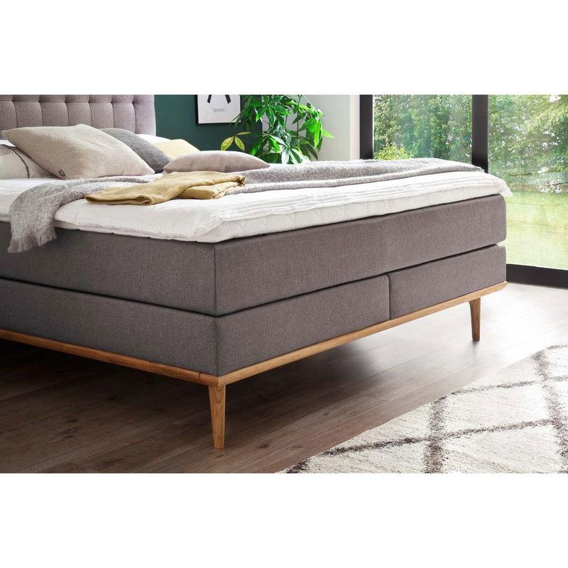 babyonlineshop Meise Möbel Massello Boxspringbett 180 x 200 cm taupe Stoff - inklusive Lieferung Sonderangebot der Fabrik