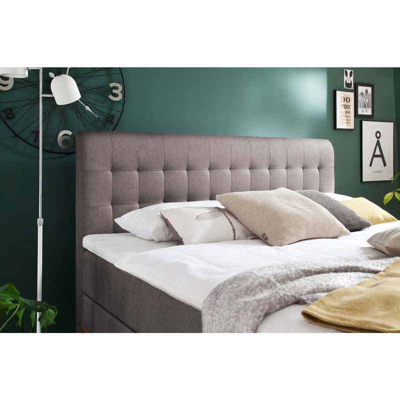 babyonlineshop Meise Möbel Massello Boxspringbett 180 x 200 cm taupe Stoff - inklusive Lieferung Sonderangebot der Fabrik