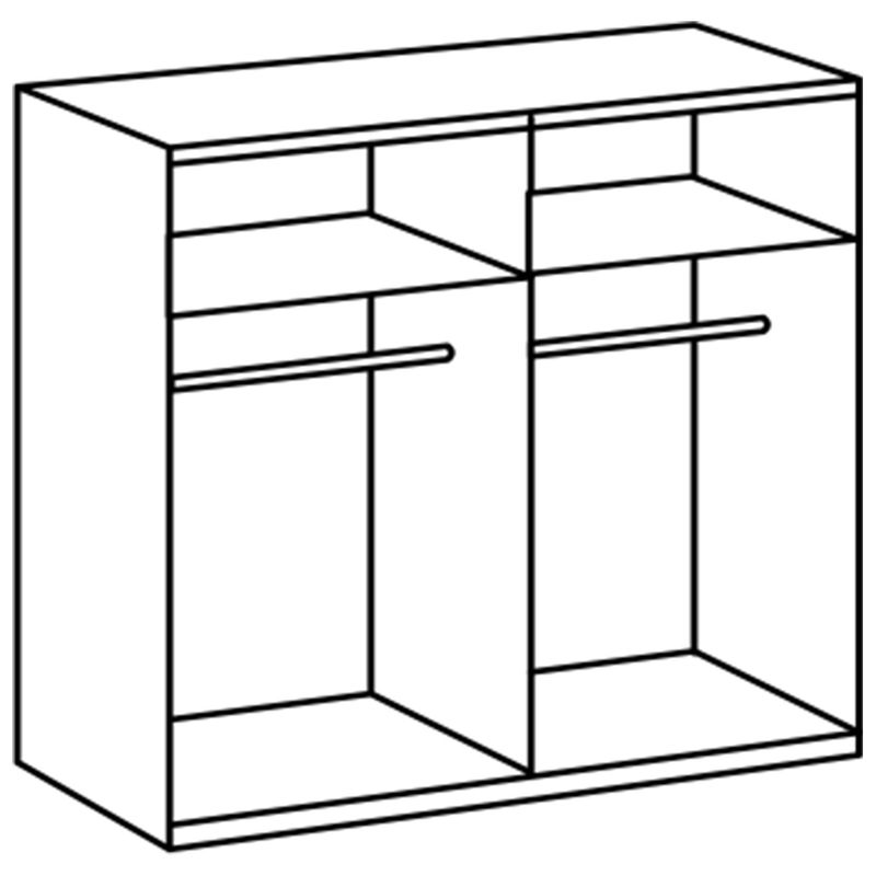 babyonlineshop Wimex toronto Schwebetürenschrank 200 cm Weiß/Grey Fabrikladen