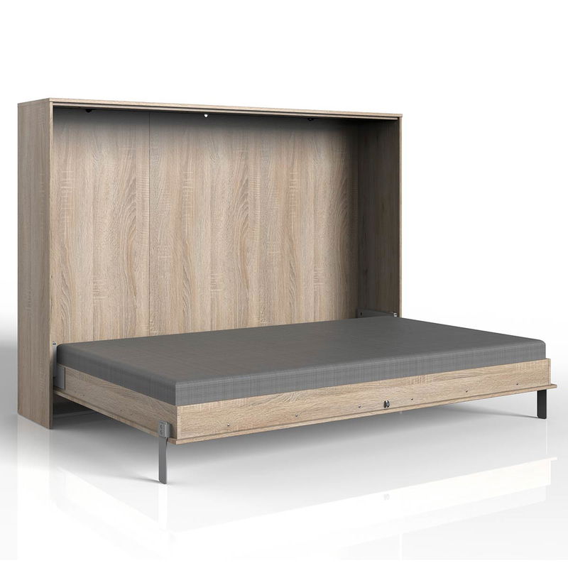 babyonlineshop Wimex Juist Klappbett horizontal 140 x 200 cm Eiche sägerau Dekor