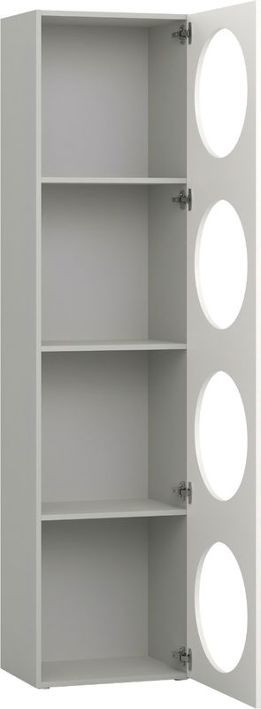 babyonlineshop Vox RELI - Bücherregal schmal mit Frontoption: 7 Gehäuse: Grau Front: Alabasterweiß Sonderangebote
