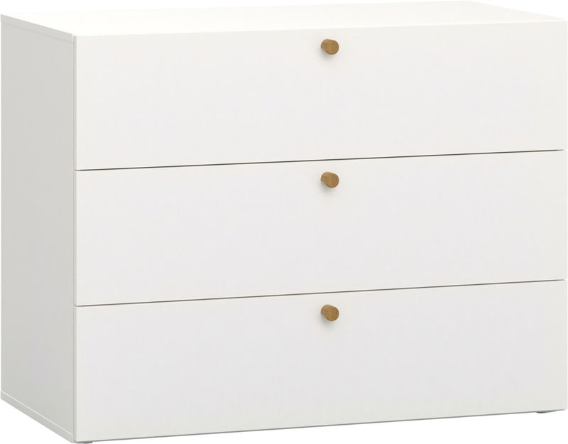 babyonlineshop Vox RELI - Kommode mit Schubladen und Eichengriff / Alabasterweiß VIP-Rabatte