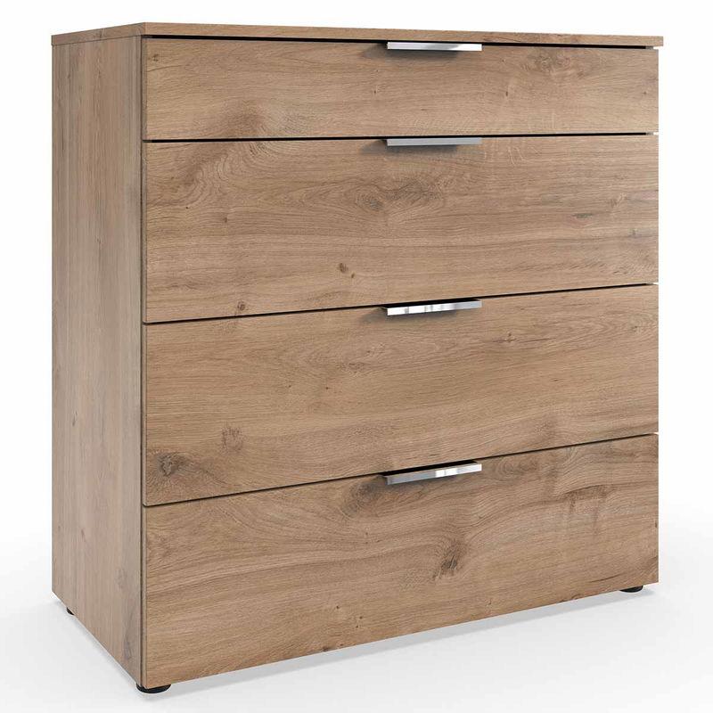 babyonlineshop Wimex level36 A Schubkastenkommode 81 cm 4S Plankeneiche Dekor