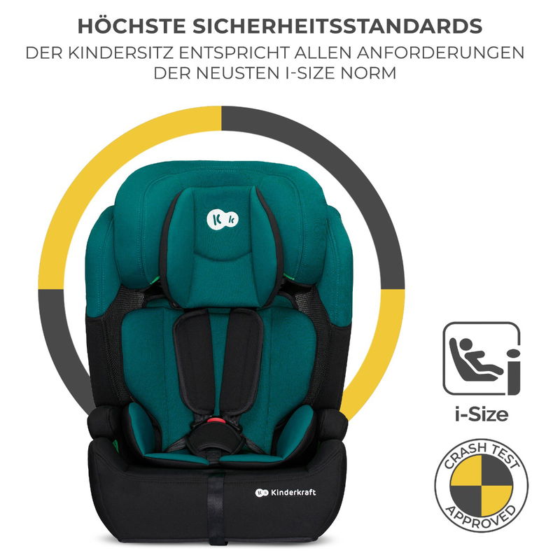 babyonlineshop Kinderkraft Comfort Up i-Size Kindersitz green 76 - 150cm 8kg Super Rabatt