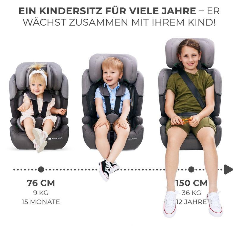 babyonlineshop Kinderkraft Comfort Up i-Size Kindersitz green 76 - 150cm 8kg Super Rabatt