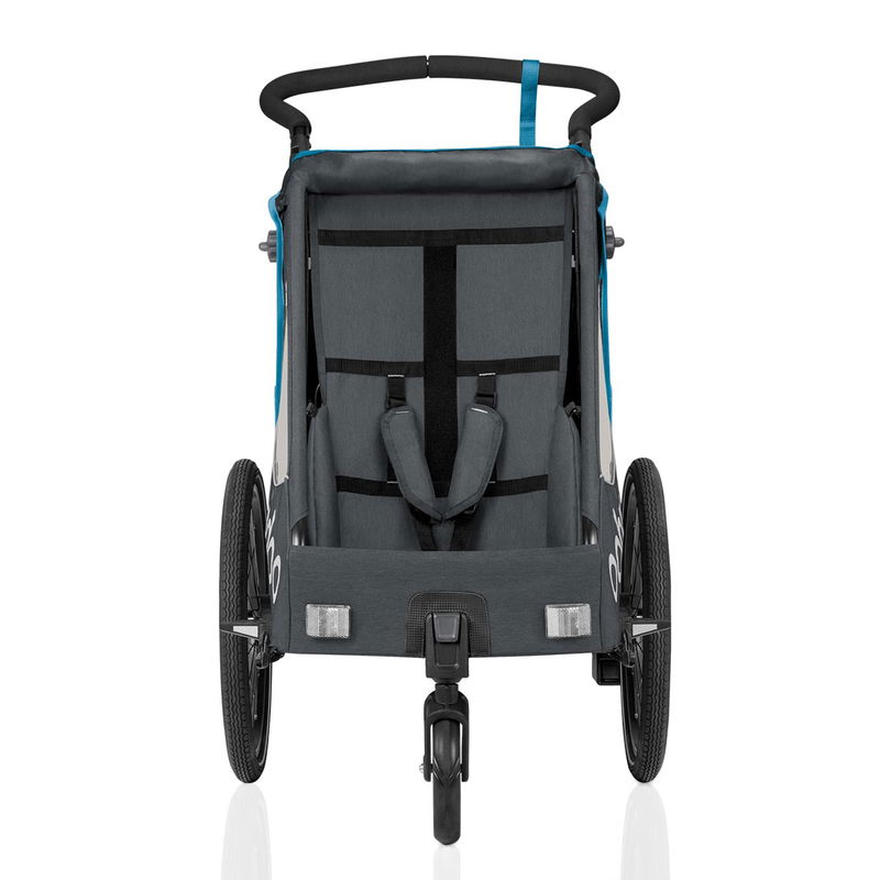 babyonlineshop Qeridoo Qupa1 Blue Fahrradanhänger 360-Grad-Buggyrad und Deichsel 2023 Saisonschlussverkauf
