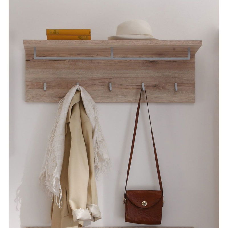 babyonlineshop trendteam Malea Wandboard mit Kleiderstange Eiche San Remo hell Tägliche Deals