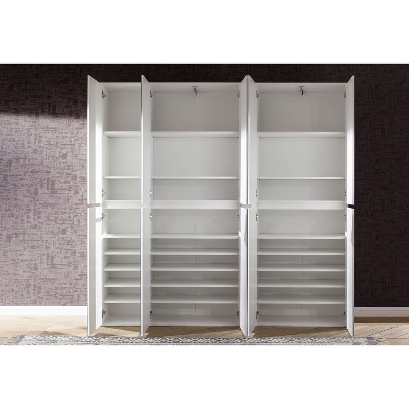 babyonlineshop trendteam Mirror Spiegelgarderobenschrank Weiß Melamin Riesige Ersparnisse