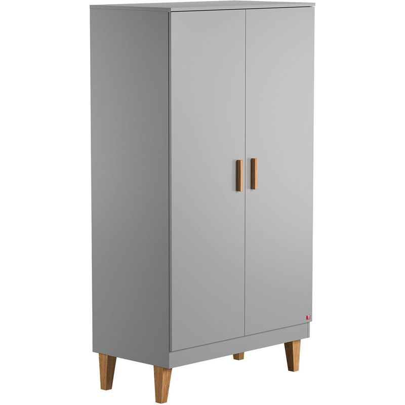 babyonlineshop VOX Lounge Kleiderschrank grau/eiche 2-türig