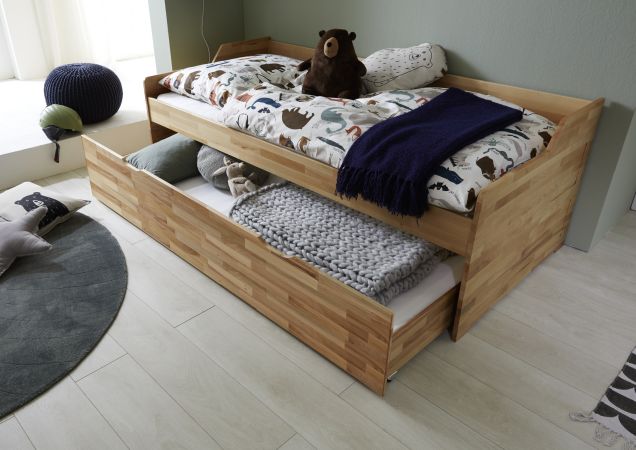 babyonlineshop Relita LILLY Kojenbett 90x200 Buche massiv natur lackiert Begrenzte Freigabe