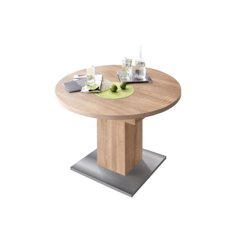 babyonlineshop Mäusbacher Esstisch rund 104-144 cm eiche sägerau