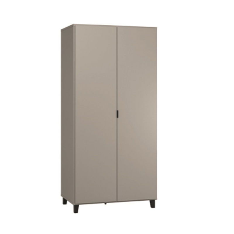 babyonlineshop VOX Simple Kleiderschrank 2-türig grau/schwarz Sonderangebot der Fabrik