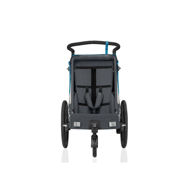 babyonlineshop Qeridoo Qupa1 Blue Fahrradanhänger 360-Grad-Buggyrad und Deichsel Großer Ausverkauf