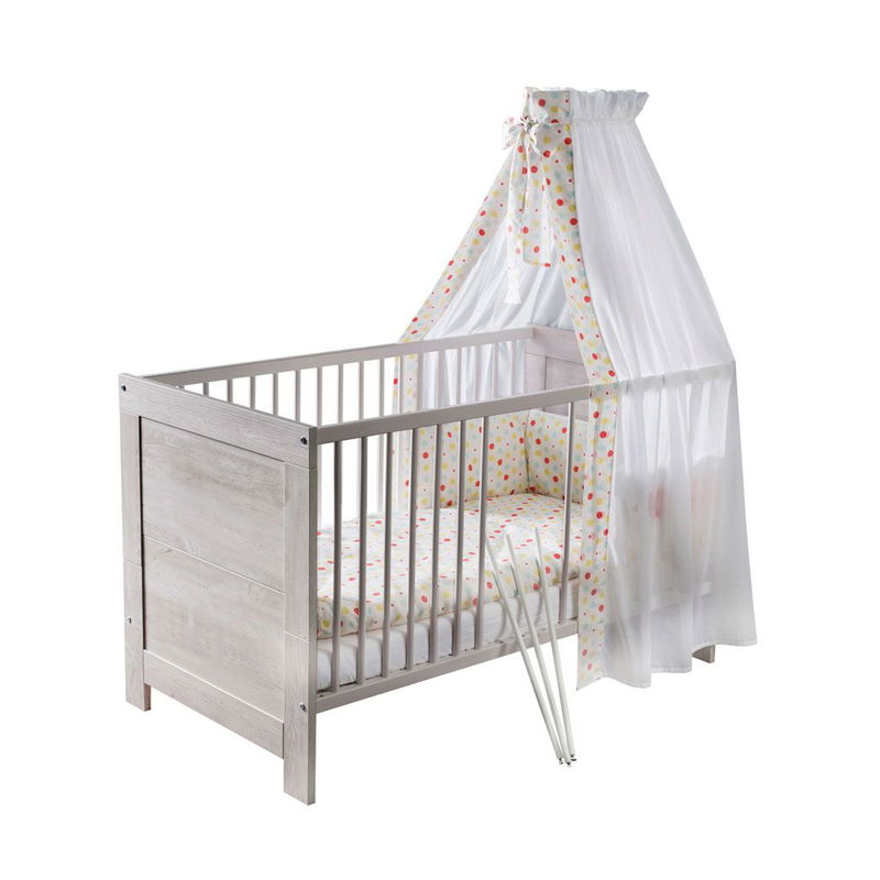 babyonlineshop Schardt Nordic Halifax Kinderbett 70 x 140 cm Halifax Eiche/Weiß Kauf eins, bekomm eins gratis