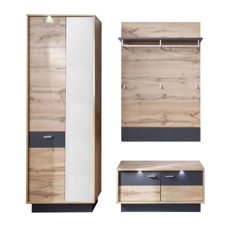 babyonlineshop trendteam Coast Garderoben-Set 3-teilig Schrank breit