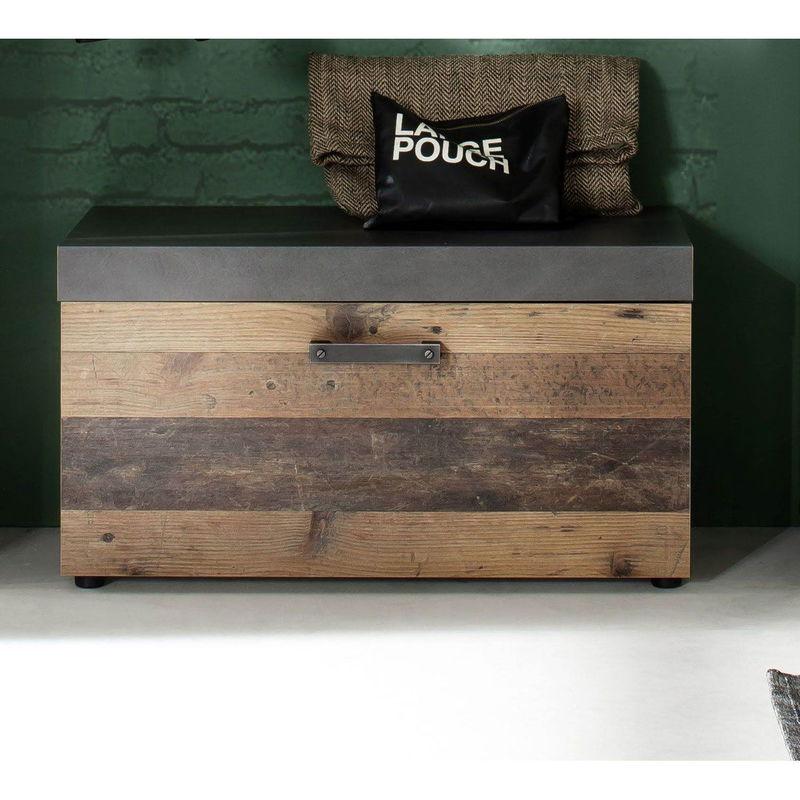 babyonlineshop trendteam Indy Garderoben-Set 2-teilig Old Wood / Graphit Grau 50% Rabatt mit kostenlosem Versand