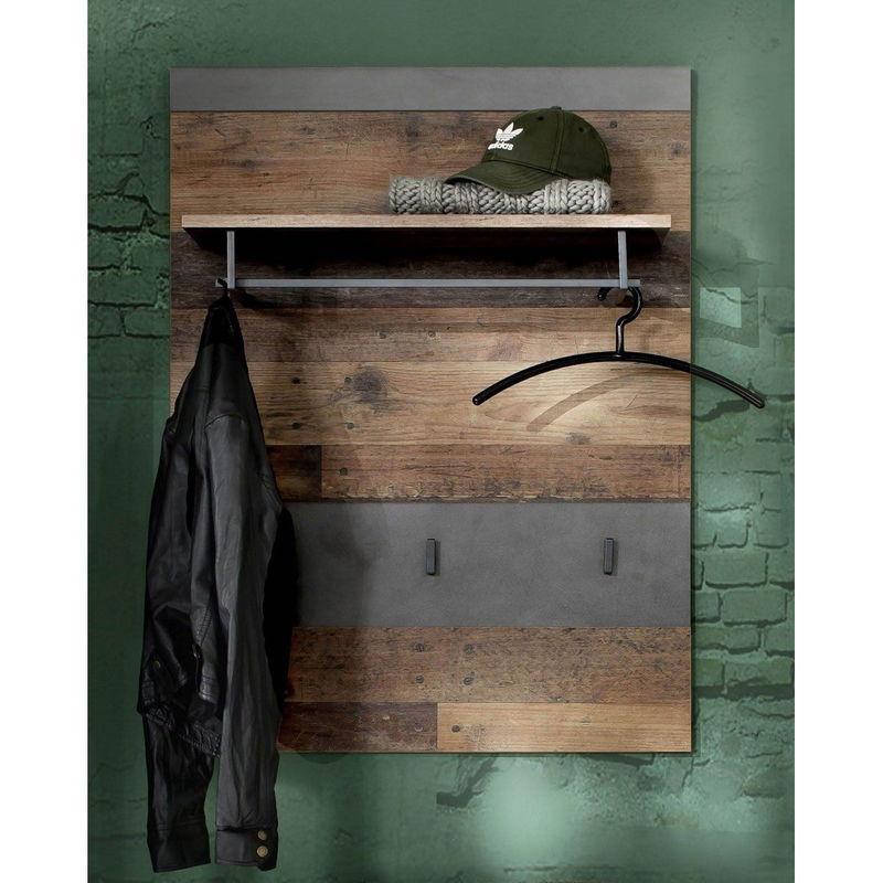 babyonlineshop trendteam Indy Garderoben-Set 2-teilig Old Wood / Graphit Grau 50% Rabatt mit kostenlosem Versand