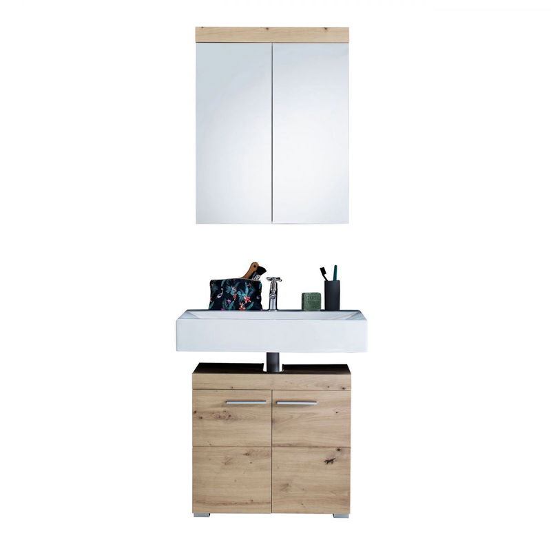 babyonlineshop trendteam Amanda Badmöbel 60x190x34 cm 2-teilig asteiche / asteiche