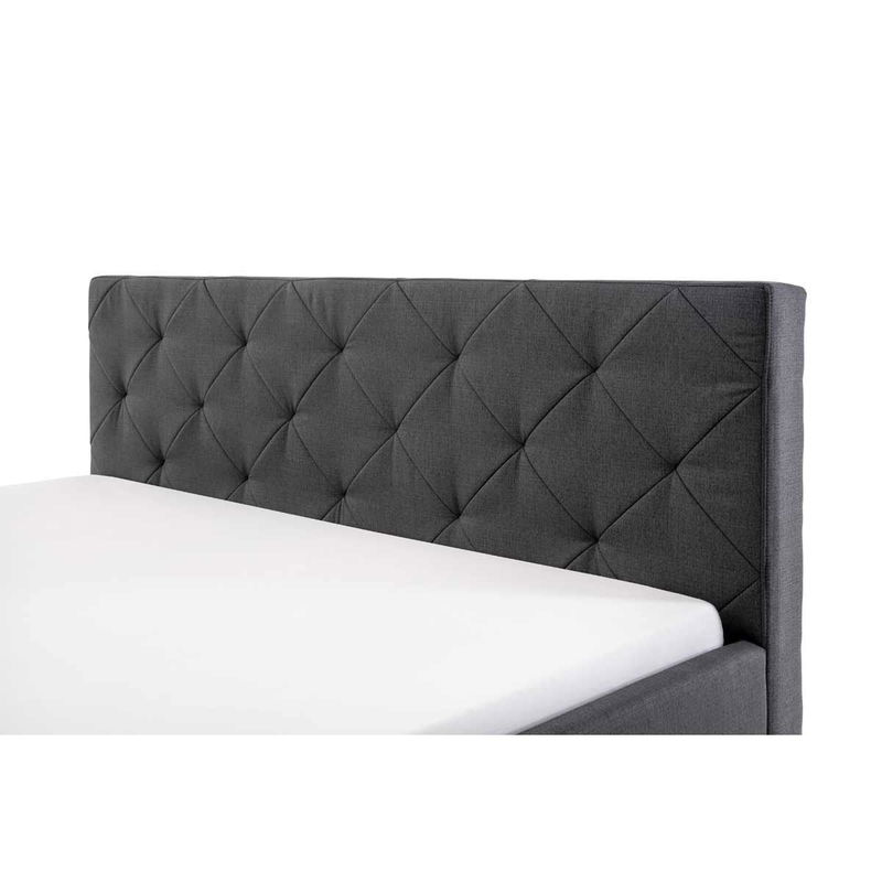 babyonlineshop Meise Möbel Chicago Polsterbett anthrazit 180 x 200 cm mit Chromfüßen Speichern exportieren