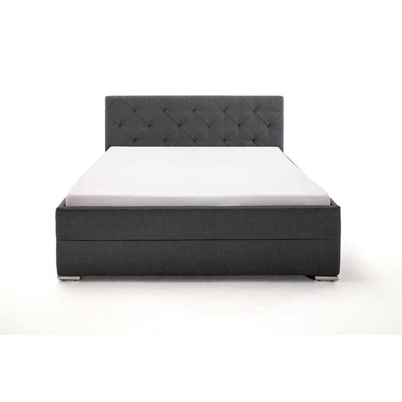 babyonlineshop Meise Möbel Chicago Polsterbett anthrazit 180 x 200 cm mit Chromfüßen Speichern exportieren