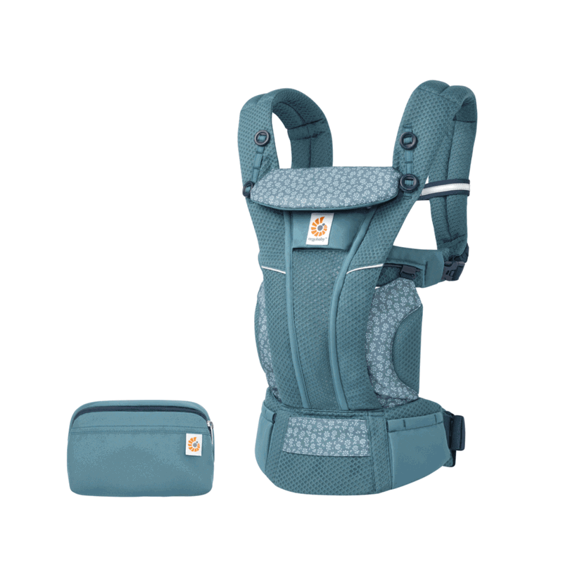 babyonlineshop Ergobaby Omni Breeze Twilight Blue Daisies Babytrage