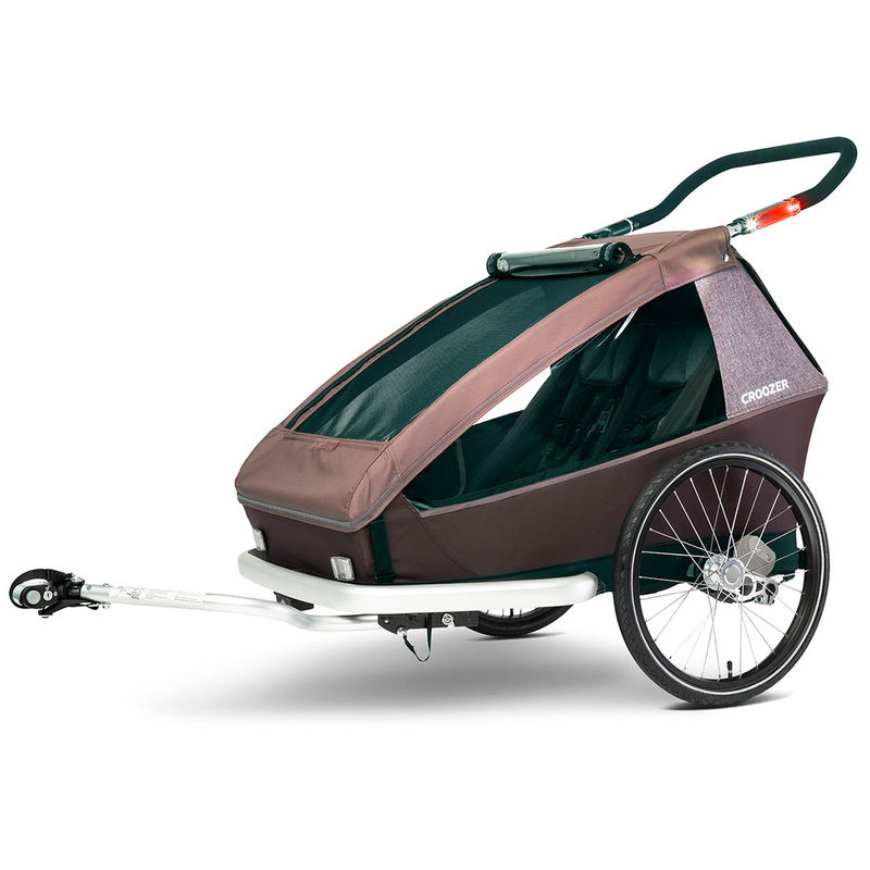 babyonlineshop Croozer Kid Vaaya 2 Blossom red 2in1 Fahrradanhänger & Buggy-Set