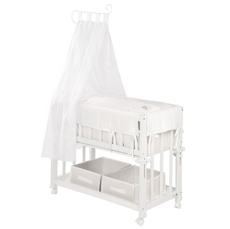 babyonlineshop Roba Stubenbett 3 in 1 Little Stars safe asleep inkl. Matratze Nestchen & Schlafsack Online