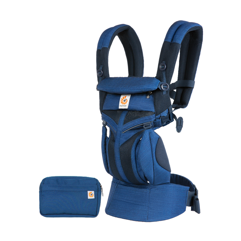 babyonlineshop Ergobaby Omni 360 Cool Air Mesh Indigo Weave Babytrage Exklusivangebot