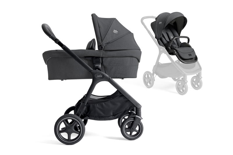 babyonlineshop Joie Signature Kombi-Kinderwagen Finiti inkl. Babywanne Ramble XL Ebony Vatertagsangebot