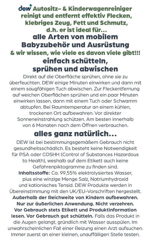 babyonlineshop tfk by dew - Autositz und Kinderwagen Reiniger (65ml) Heißer Verkauf
