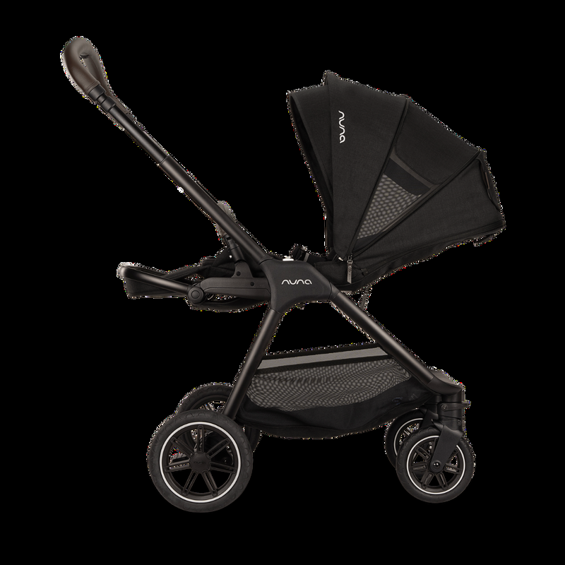 babyonlineshop Nuna TRIV next Kompakt-Kinderwagen mit magnetischem Verschluss inkl. Adapter Regenverdeck Caviar Online Outlet