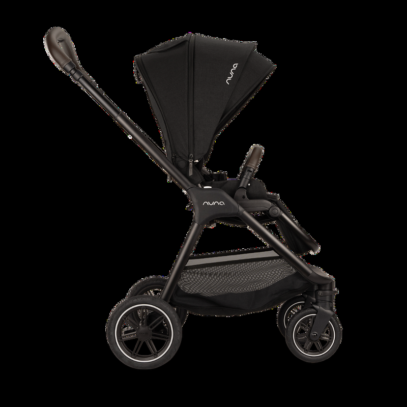 babyonlineshop Nuna TRIV next Kompakt-Kinderwagen mit magnetischem Verschluss inkl. Adapter Regenverdeck Caviar Online Outlet